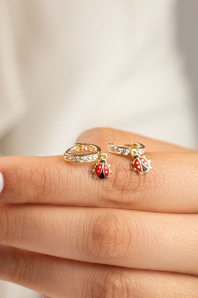 Çgk Çiğdem Gürel Kuyumculuk Uğur Böceği Sallantılı Çocuk Küpesi