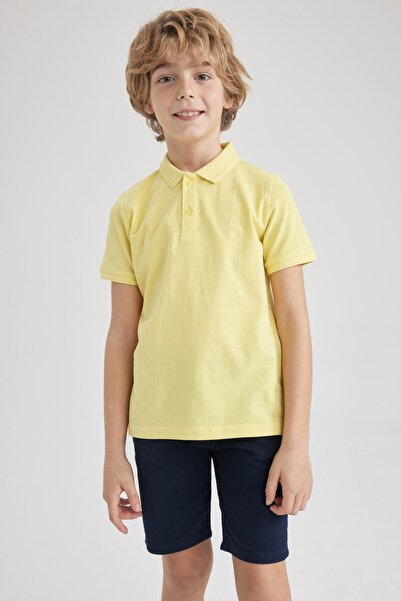 DeFacto Boy's Pike Basic Plain Short Sleeve Polo T-Shirt K1689A623Sm