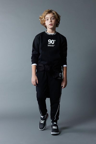 DeFacto Thick and Printed Boy's Sweatshirt - Crew Neck B5947A823Wn