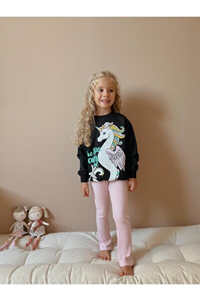 YİGİT BUTİK Yigit Boutique Unicorn εμπριμέ για κορίτσια με ισπανικό καλσόν