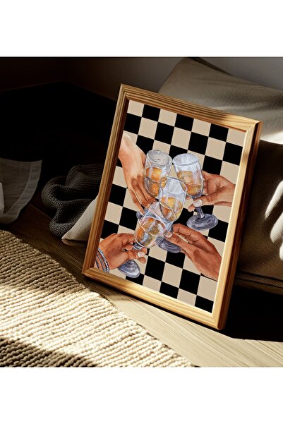 Sweetco Çerçevesiz Poster Cheers Cocktail Poster