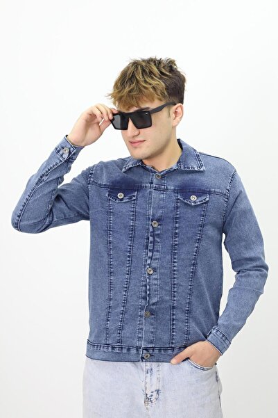 mini kanka Jachetă de blugi neagră pentru băieți de 6-17 ani - cu detaliu cu nasturi și buzunare