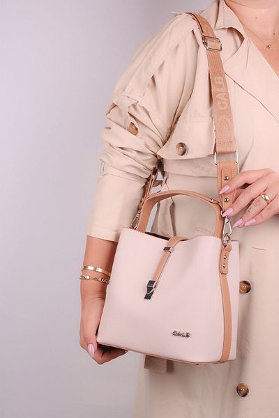 GALB LEATHER Geanta de umar dama sezon nou - 4 compartimente, curea lata reglabila, 22x20 cm JUST POLO 4002