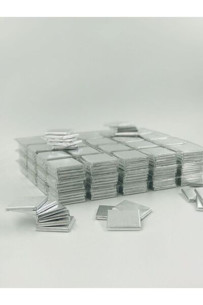 TuNa Chocolate Tuna Çikolata Sargılı Sütlü Madlen Gümüş 72 Adet Ikramlık Çikolata