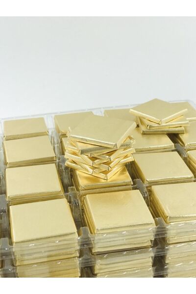 TuNa Chocolate Tuna Çikolata Altın Sargılı Sütlü Madlen 70 Adet Ikramlık Çikolata