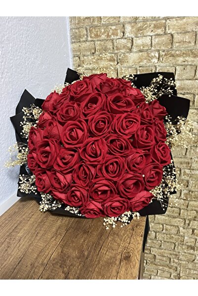 Genel Markalar Kırmızı Kız İsteme Çiçeği 41 Adet kırmızı yapay gül Tek Dal 51 - 80 cm