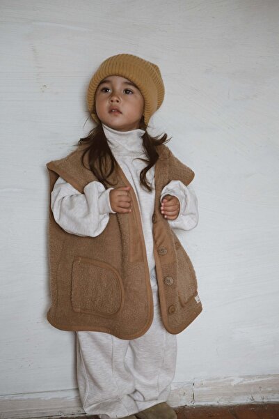 OhlalaKoala Milk Coffee Wellsoft Vest for 1-6 Years Old Children