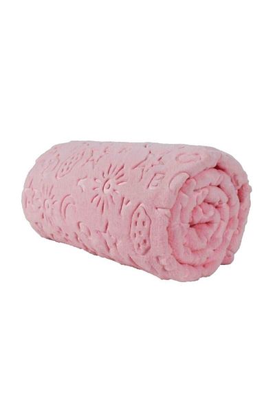 Bahar Pink Plush Baby Blanket 110 X 90cm (Product Is Seasonal Thin)