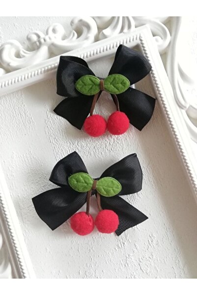 Toka Perisi Siyah Fiyonklu Kiraz 2 'li Klips Toka