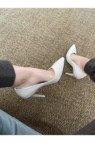 MYVOLANTE Krem Kadın Klasik Topuklu Ayakkabı Stiletto