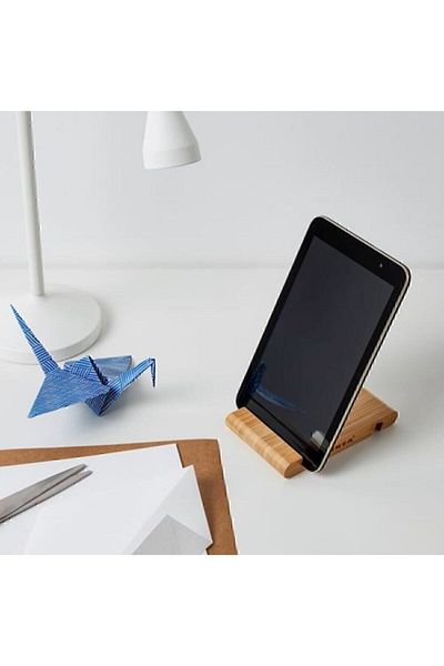 IKEA Barna bambusz tartó - fa telefonállvány, kormánykerék Acrobat mobiltelefon táblagép állvány