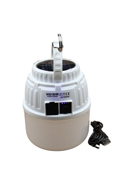 GoldSilver GOLD SİLVER GS-140 USB Lİ GÜNEŞ PANELLİ LAMBA