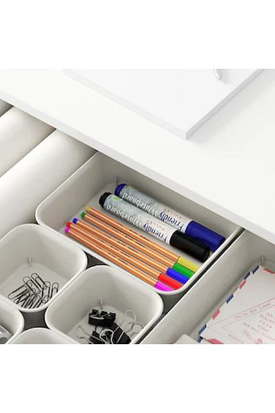 IKEA Nojig Beige 15x20x5 cm Box Organizer Organizer Επιτραπέζιο Συρτάρι Κουτί αποθήκευσης