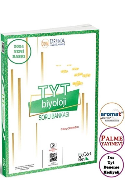 Üç Dört Beş Yayıncılık 3 4 5 ÜçDörtBeş 345 TYT Biyoloji Soru + Aromat-Palme 1...
