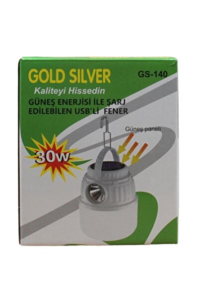 GoldSilver GOLD SİLVER GS-140 USB Lİ GÜNEŞ PANELLİ LAMBA
