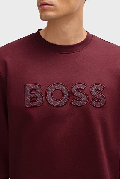 BOSS Pamuklu Regular Fit Bisiklet Yaka Sweat Erkek SWEAT 50521117 605