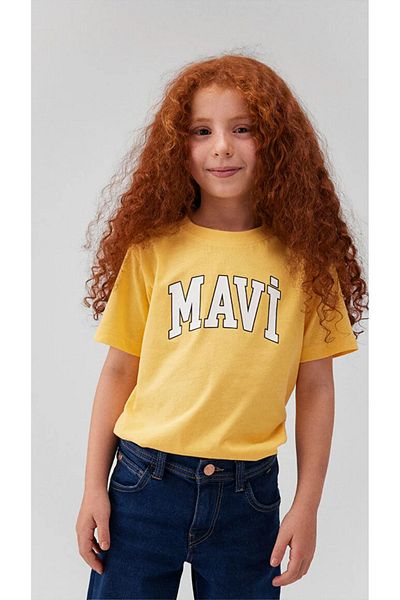 Mavi تي شيرت بنمط الشعار