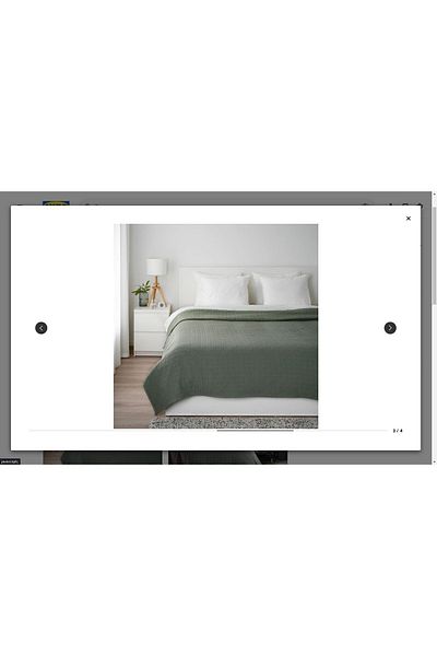IKEA Kolax Bedspread, Grey-green, 230x250 Cm