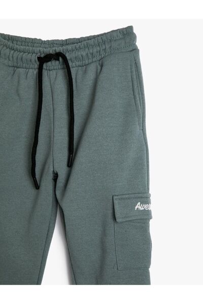 Koton Erkek Çocuk Basic Jogger Eşofman Altı Şardonlu Cep Detaylı Beli Bağlamalı