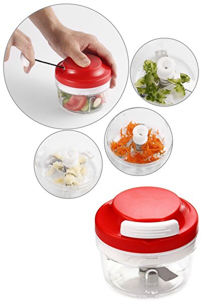 AfterTimes Mini İpli El Doğrayıcı: Rende, Sebze Doğrayıcı Blender