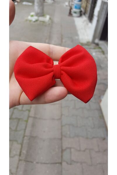 Yumurcak Red Crepe Dress Bandana And Long Sleeve Badi