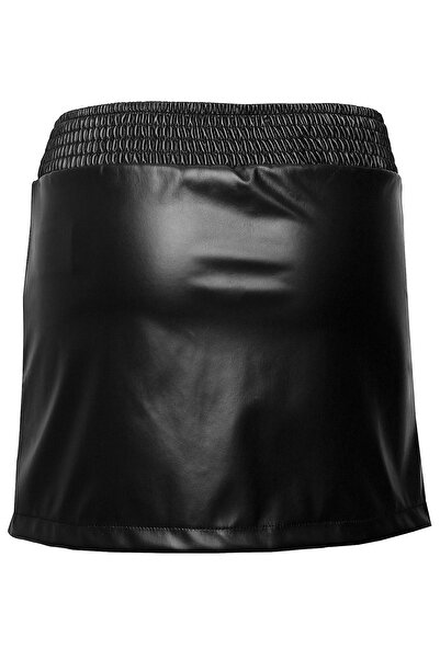 BRZ KIDS Fustă de buzunar din imitație de piele cu talie elastică