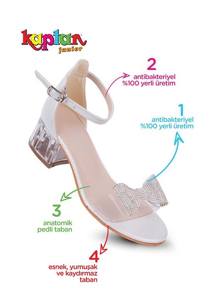KAPTAN JUNIOR Pssk 505 Model Pantofi de seara pentru fete cu toc