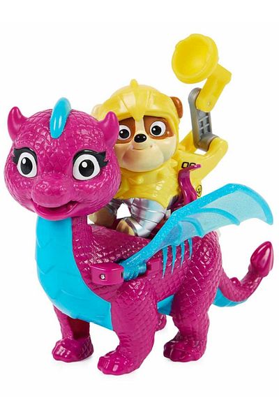 TOYFEST مجموعة لعب باو باترول ديناصور هيرويك نايتس - رابل وتنين بليزي 20 سم
