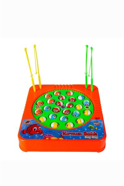 Genel Markalar Müzikli Balık Tutma Oyuncağı Kırmızı Balık Gölde Kıvrılıyor Oyuncak Kırmızı Balık Oyun Seti