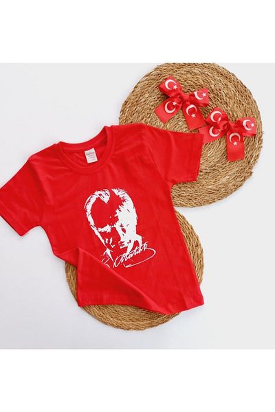 Miyakidsworld Ataturk Printed Unisex Performance Costume - with Flag, Clip and Gift!