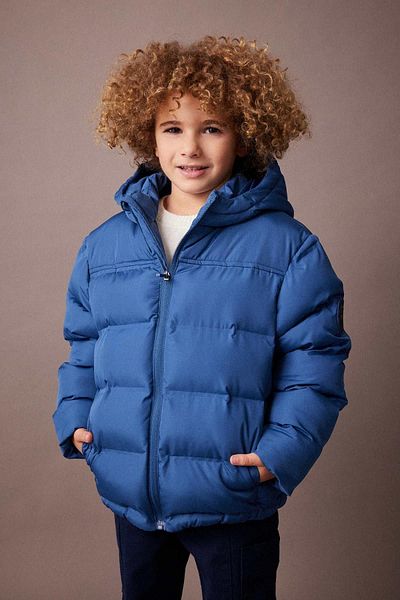 DeFacto Boy - Water Repellent Hooded down Jacket, Indigo Blue