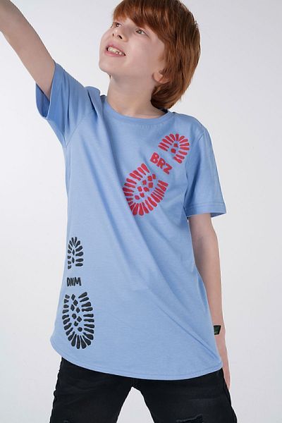 BRZ KIDS Tricou cu mânecă scurtă pentru băiat cu imprimeu
