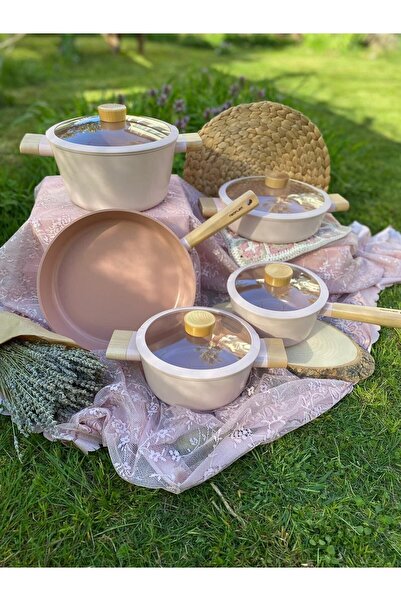 NEOFLAM Blossom 9 Parça Tencere Tava Seti