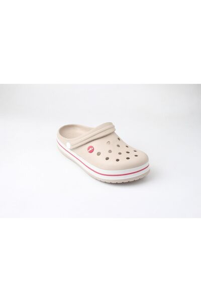 Akınal Bella Ortopedik Günlük Bej Beyaz Kırmızı Terlik Doktor Hemşire Aşcı Me...