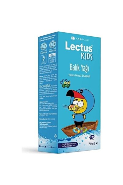 lectus Lectus Kral Şakir Balık Yağı Karışık Meyve Aromalı Şurup 150 ml