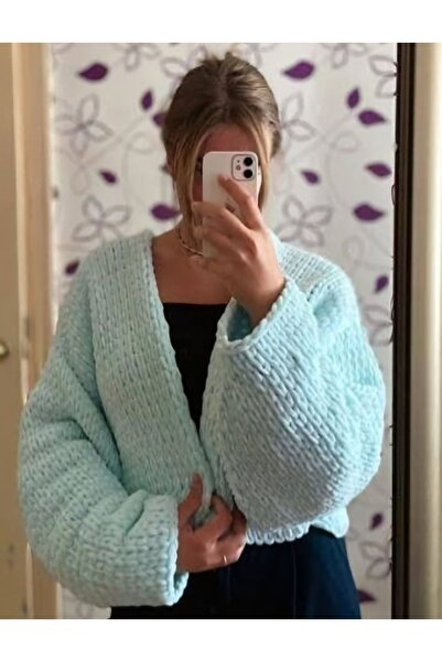 El örgüsü El Örgüsü Puffy Polar Chunky Hırka, Ceket