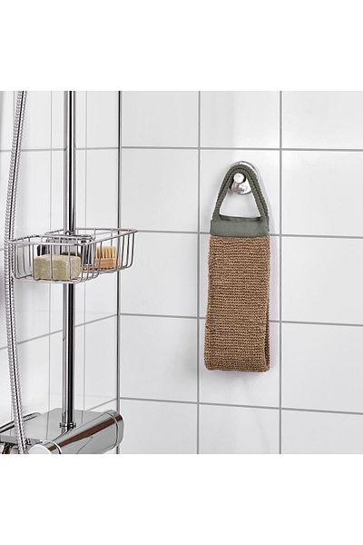 IKEA Double Sided Bath Washcloth with Holder 54X11 cm Ikea Jute Washcloth