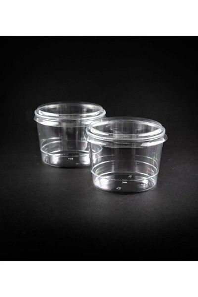 PİKNİK PAKETİ 250 Cc Plastic Round Bowl - Bodega 30 Pieces with Lid
