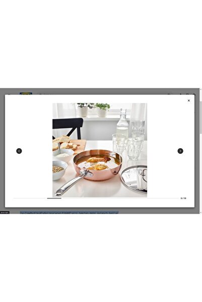 IKEA وعاء نحاس فينمات، نحاس ستانلس ستيل، 25 سم