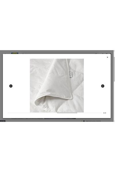 IKEA Fjallbracka Single Quilt, White, 150x200 Cm, Keeps Extra Warm