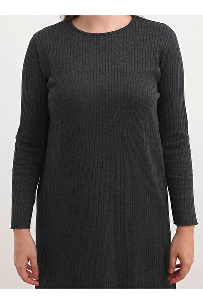 ALİA Anthracite Camisole Dress - Plus Size, Crew Neck - Alia