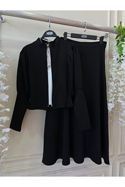 SULTAN BUTİK Kol detaylı etekli Takım
