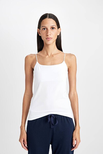 DeFacto Be in Love Basic Plain Thin Strap 2-Piece Undershirt D5649Ax24Au