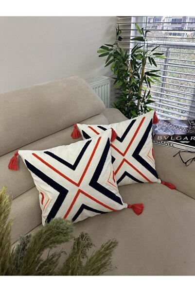 en gözde home ПУАНСОНОМ ВИШИТІ 2 ШМАТКИ ЧОХЛА ДЛЯ ПОДУШОК