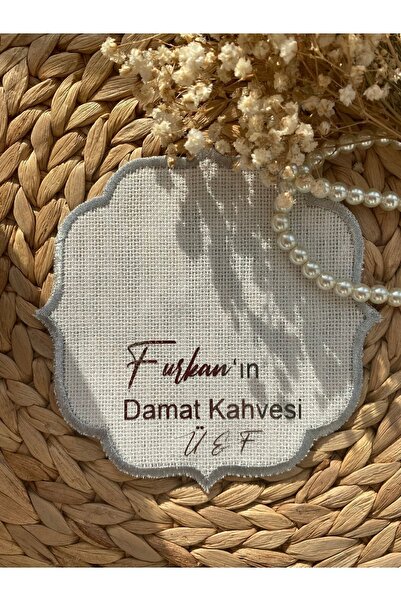 Rima Tasarım Isminize Özel Gold Baskılı Söz Ve Nişanlarınız Için Kumaş Damat ...