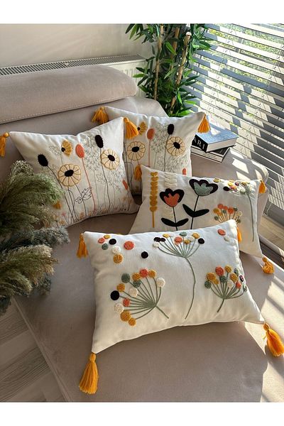 en gözde home PUNCH EMBROIDERED 4 PIECES OF LAMEL CASE