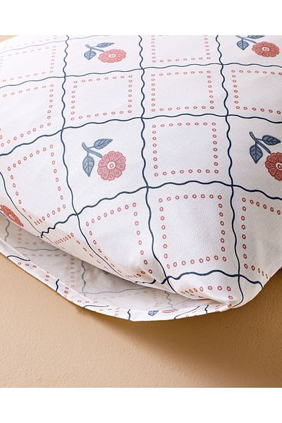 English Home Ornament Blossom Bumbac Pachet 2 Fete de Perna Albastru - Roz