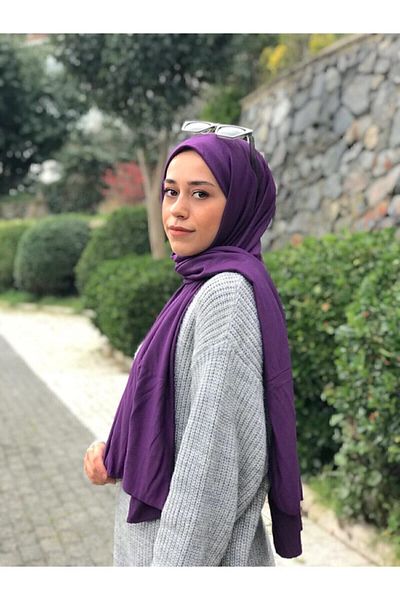 Hürremist Viscose Combed Shawl Plum Does not show through and does not cause sweating