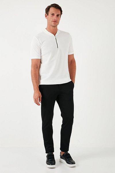Buratti Tricou bărbați - bumbac, croială obișnuită, cu jumătate de fermoar 5902653