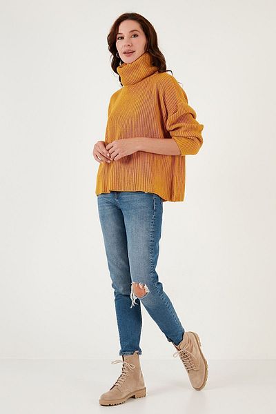 Lela Turtleneck Oversize Knitted Pullover Sweater 4616001